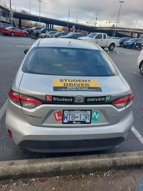learner driver cones parking